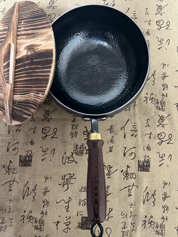宗师鱼鳞款大肚铁锅无涂层物理不粘家用首选炒菜锅