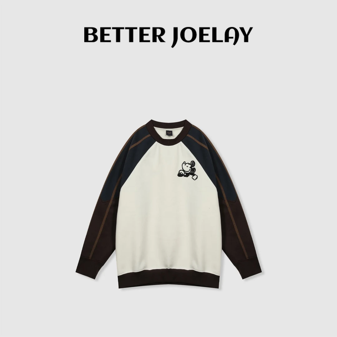 BETTER JOELAY-薄绒【傲慢米奇】时尚百搭插肩套头卫衣长袖KH1567