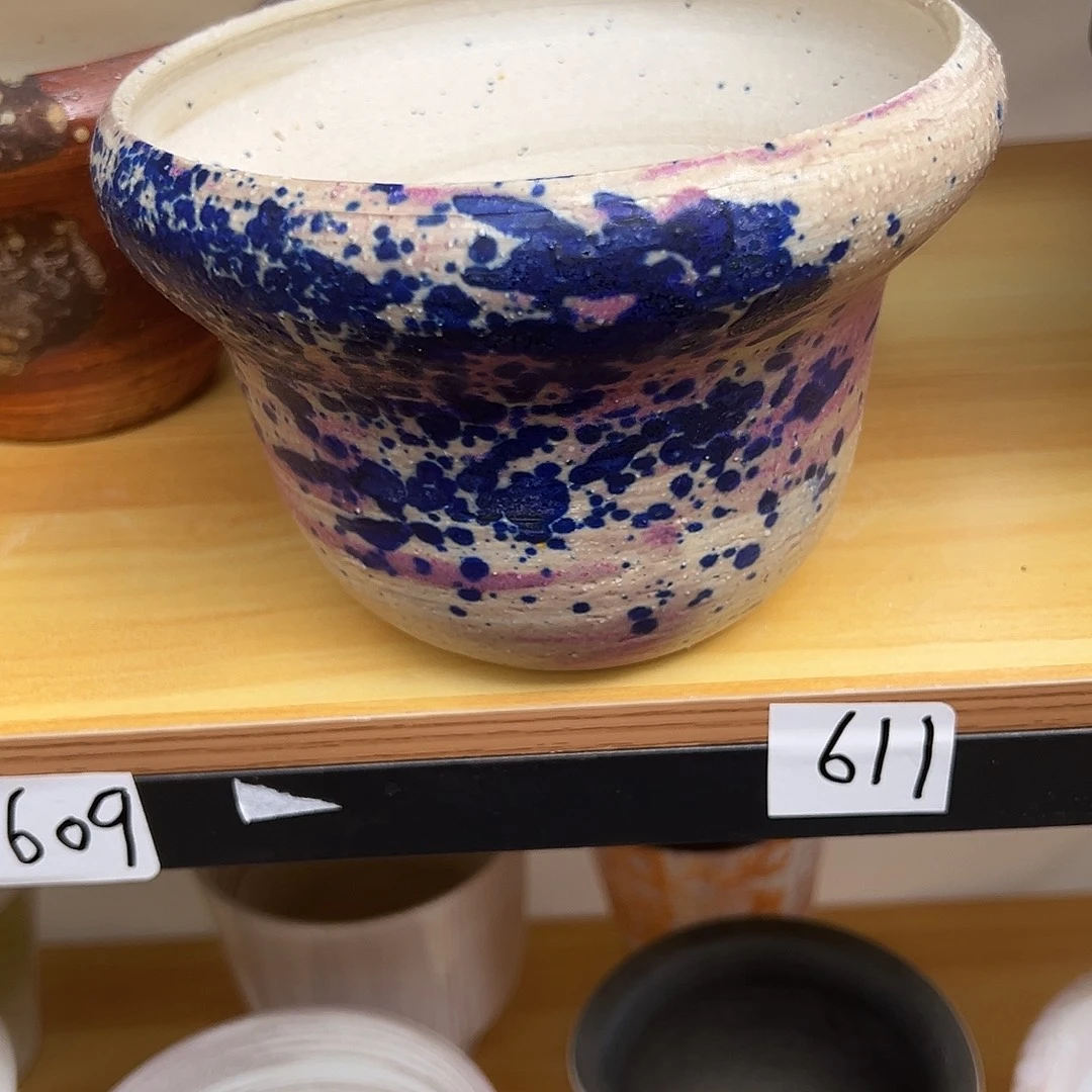 景德镇收工蘑菇盆紫