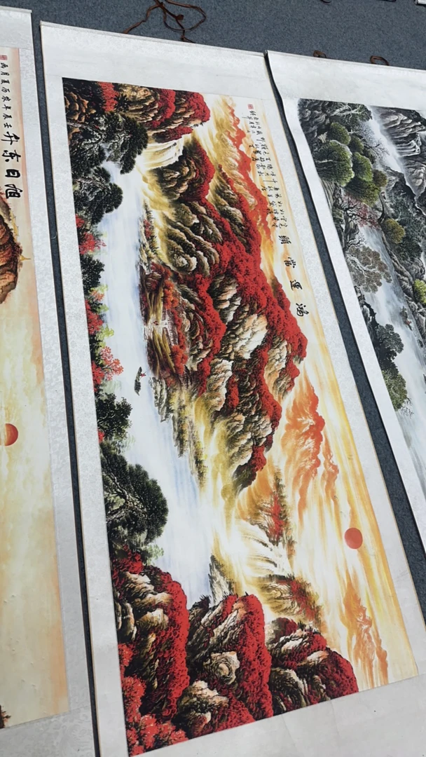 3.2米✖️96鸿运当头卷轴挂画