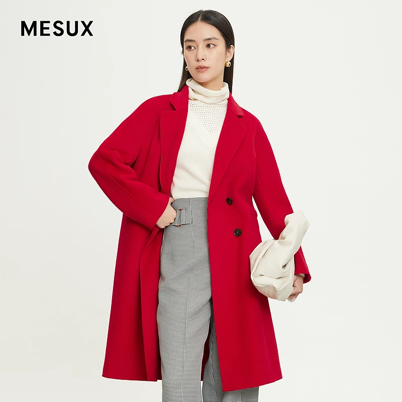 MESUX米岫双面呢直身廓形大衣MKWUI219