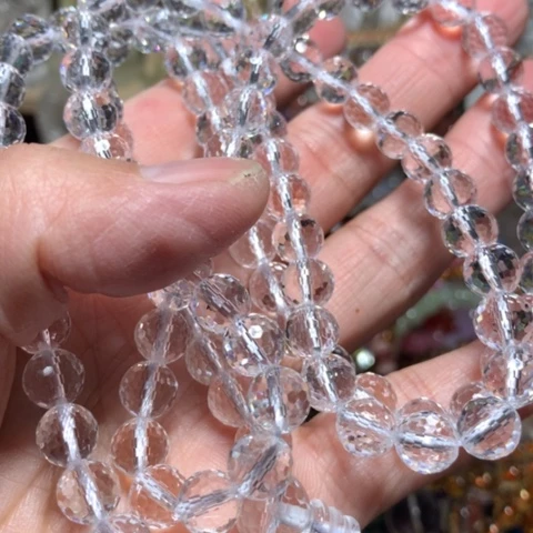 水晶刻面佛珠未镶嵌✨****✨8mm佛珠288