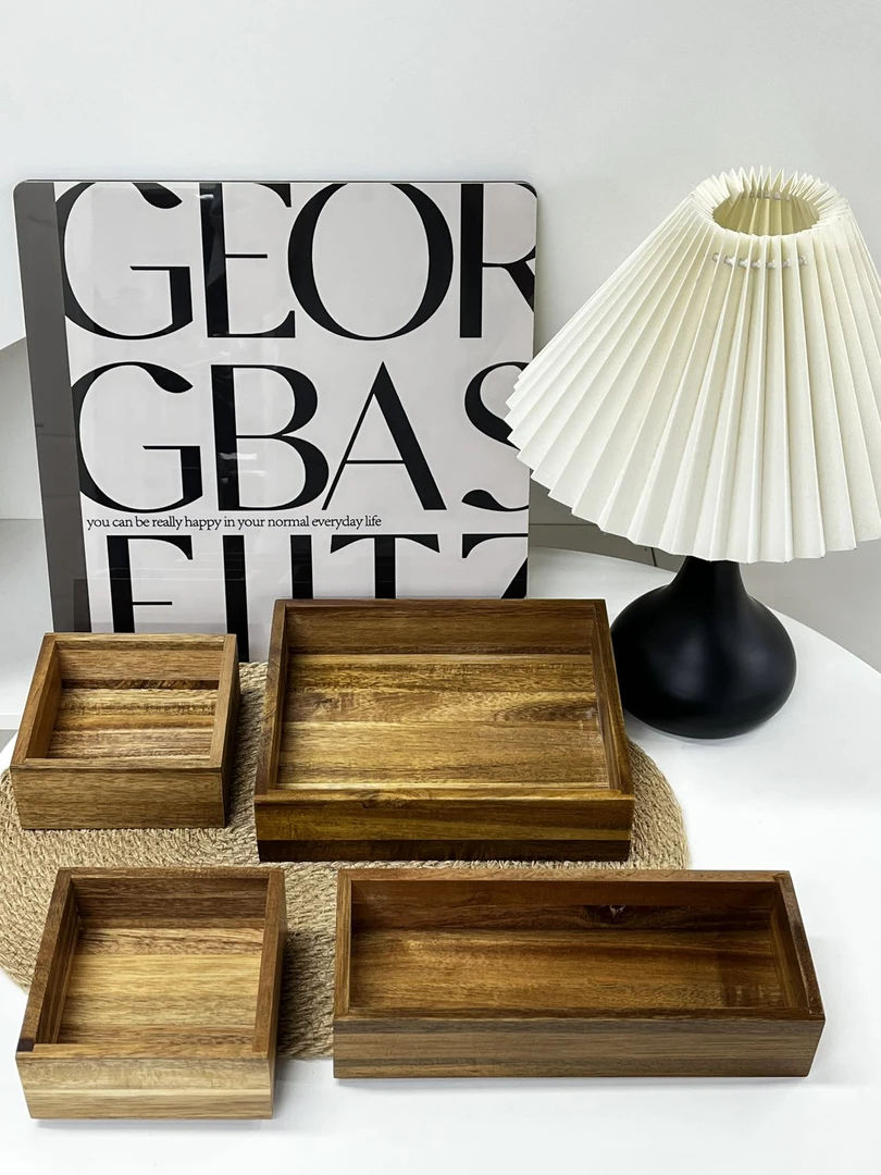 美国木质实木零食盘茶盘收纳盘多用途套装A7-13