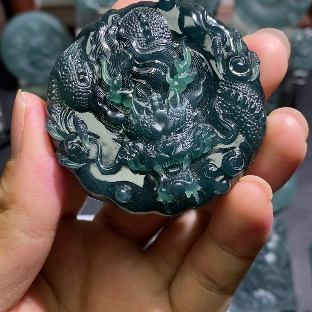 未镶嵌定制翡翠龙牌