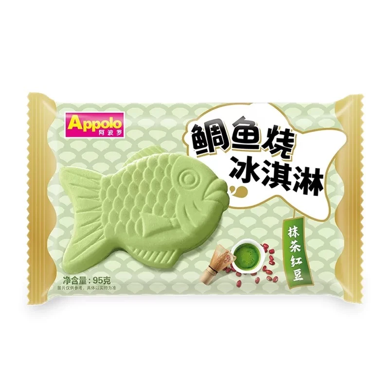 阿波罗鲷鱼烧（抹茶红豆）冰淇淋95g雪糕同城配