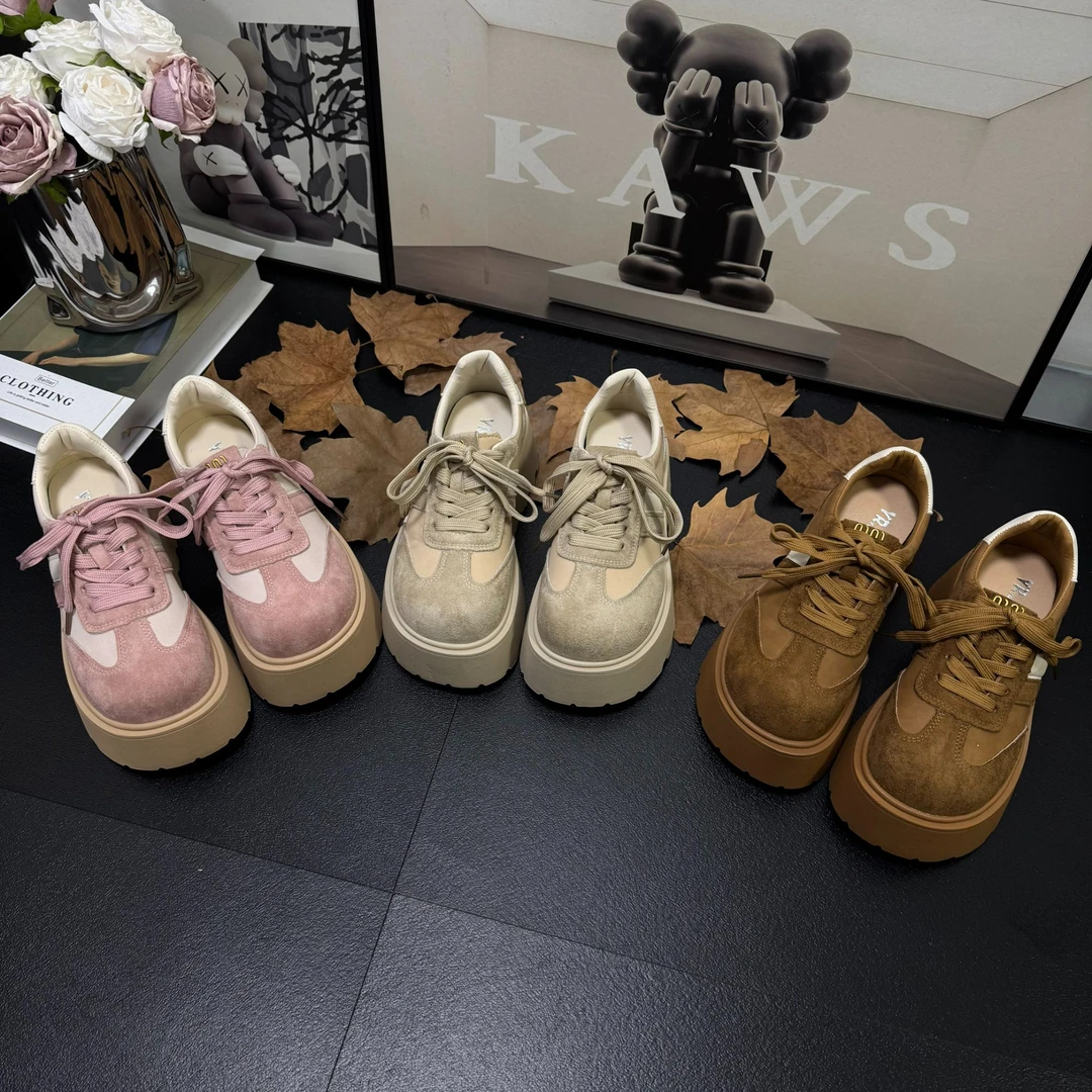 厚底增高老爹鞋女运动休闲鞋小个子松糕鞋百搭美拉德2025春季新款