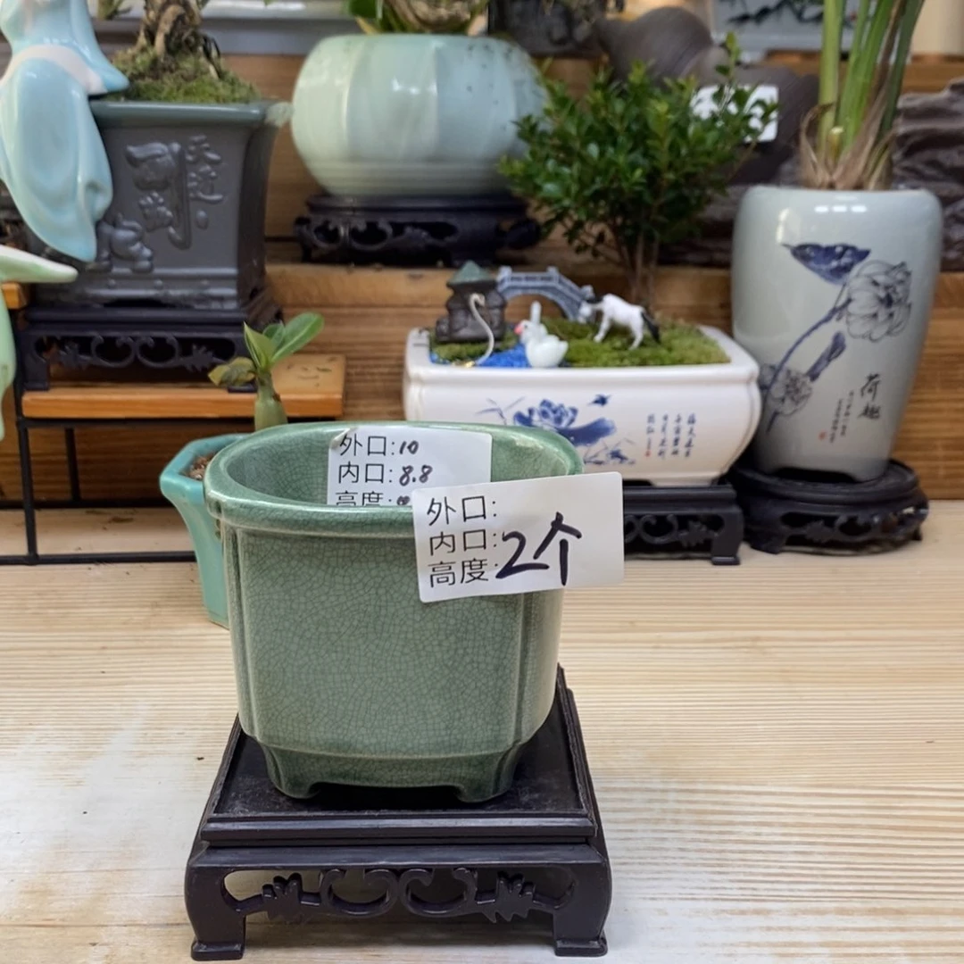 紫砂陶瓷艺术花盆陶瓷