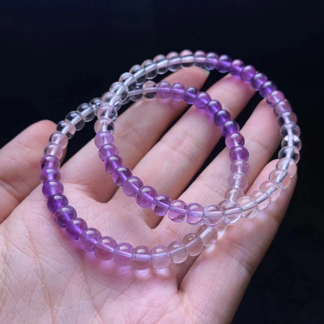 【小魏总珠宝】紫水晶渐变直切手链（6mm）【多样性发一】