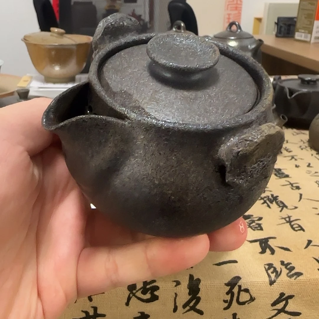 杨村红陶全手工拉胚柴烧200毫升宝瓶