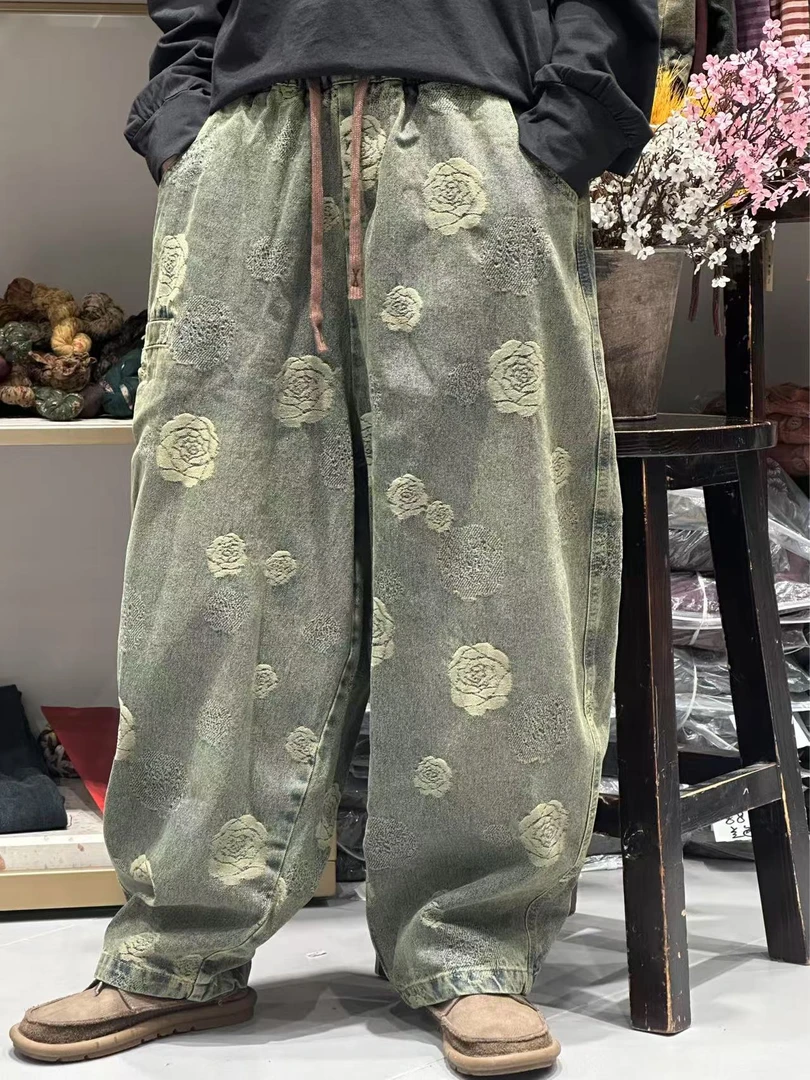 高端印花牛仔裤5609