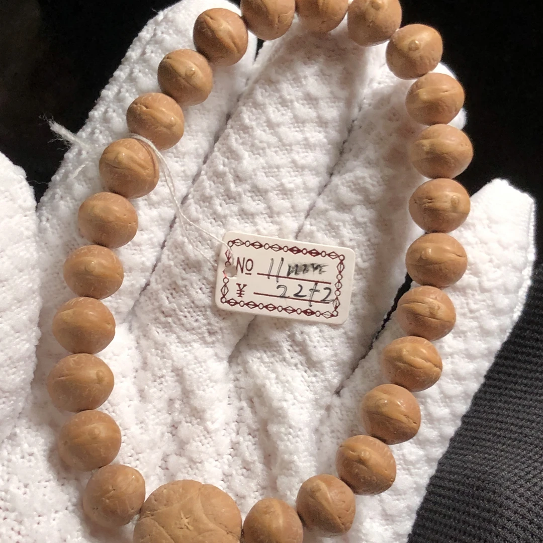 11mm纯实心籽铁籽尼泊尔小凤眼菩提手串22赠2颗