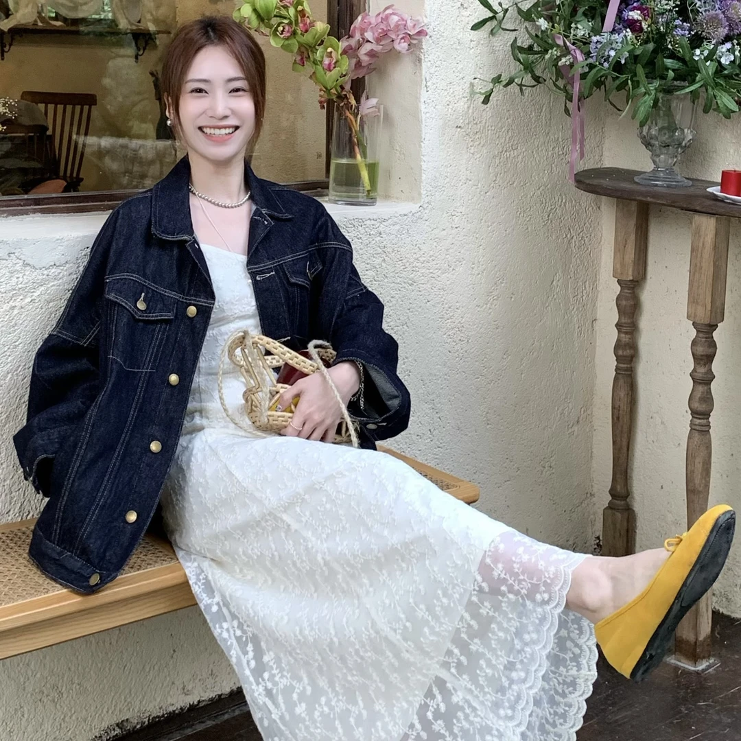 SUNCC现货 海王牛仔 冬季气质时尚休闲复古百搭小众单宁牛仔外套