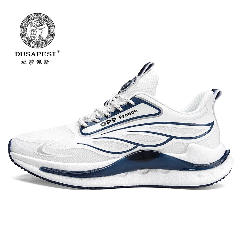 杜莎佩斯2025运动风胶粘圆头减震时尚休闲鞋鞋子轻便男士休闲百搭