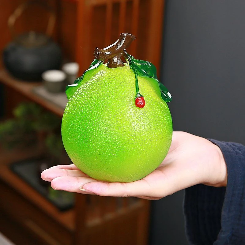 变色柚子茶宠可养茶玩茶桌茶盘装饰品摆件精品茶具配件创意茶宠物