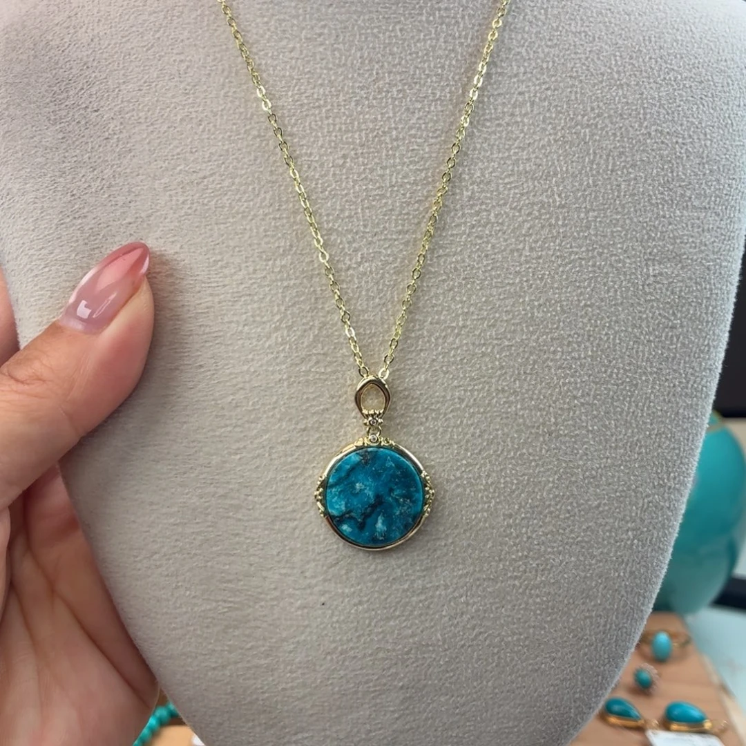 绿松石合金颈饰项链