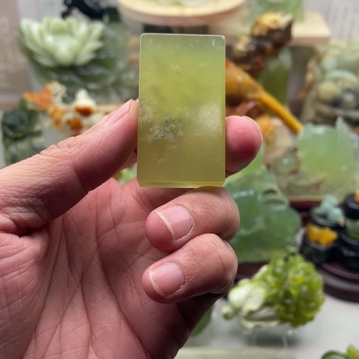 蛇纹石玉未镶嵌四大名玉印章