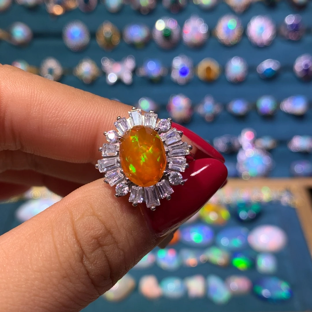 欧泊银S925镶嵌戒指款