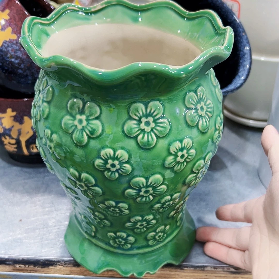 外贸尾单陶瓷花盆凑单10米包邮