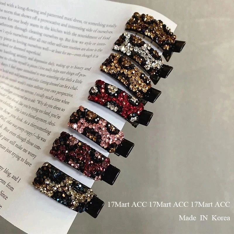 韩国2025气质炫彩闪钻少女侧边刘海顶头饰网红爆款成人发饰精致