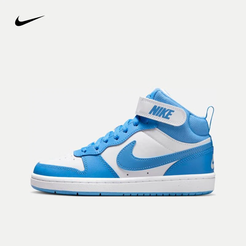 NIKE/耐克NIKECOURT BOROUGH MID 2大童运动鞋中帮儿童复古北卡蓝