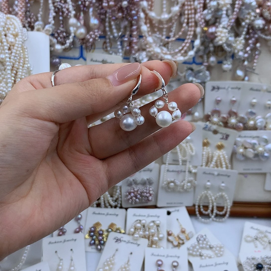 项圈银S925镶嵌淡水珍珠