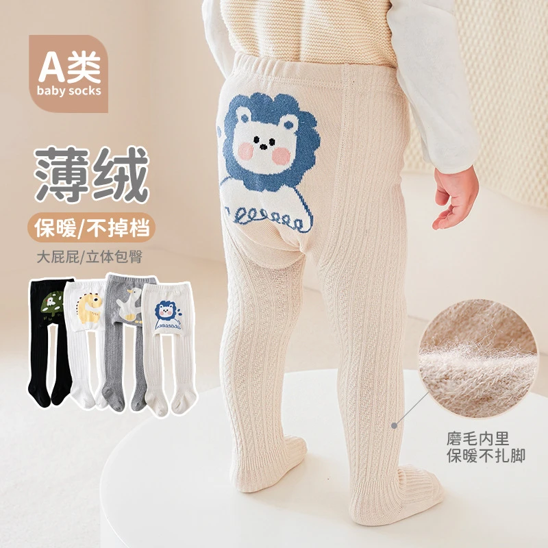 宝宝连裤袜大pp薄绒儿童一体裤 秋季新款薄绒卡通可爱儿童打底裤