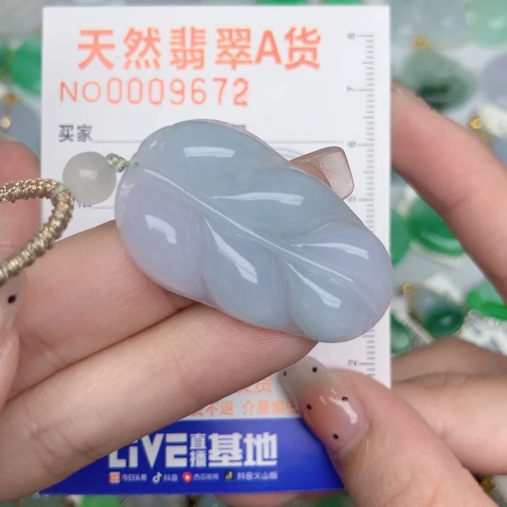 翡翠未镶嵌颈饰叶子