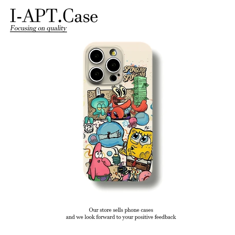 涂鸦海绵合集吹泡菲林软壳适用iPhone苹果16手机壳华为oppo小米vi