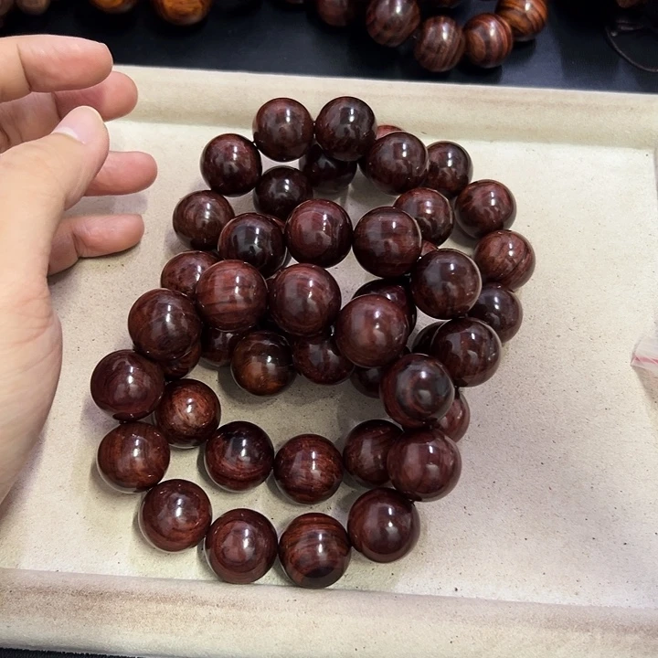 黄花梨/降香黄檀手串/手链20mm圆珠老料紫游离