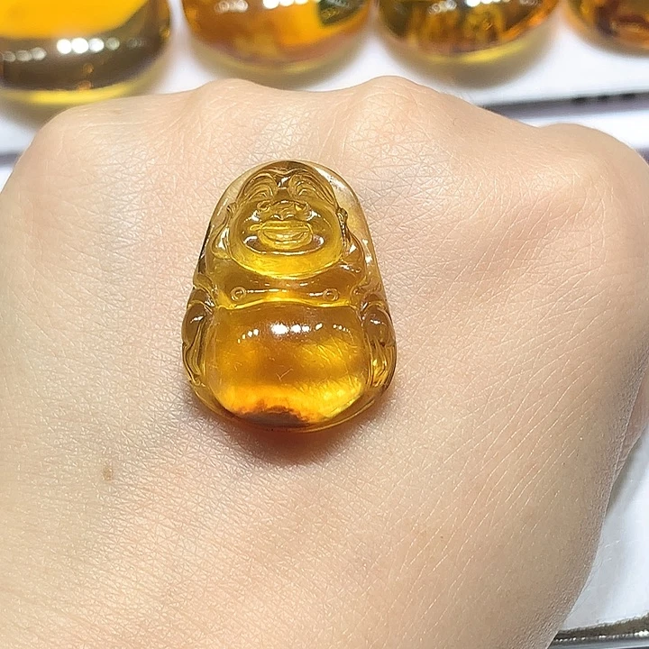 未镶嵌颈饰琥珀小佛公吊坠
