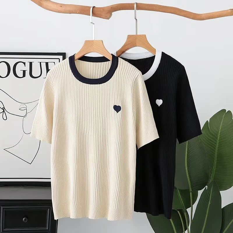 老钱风针织打底衫修身显瘦韩版圆领针织衫女毛针织衫