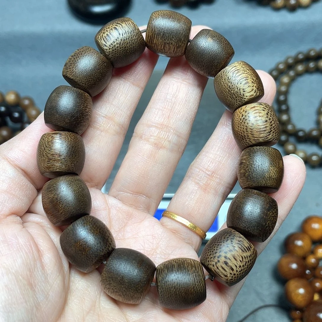 沉香手串芽庄白棋1.5