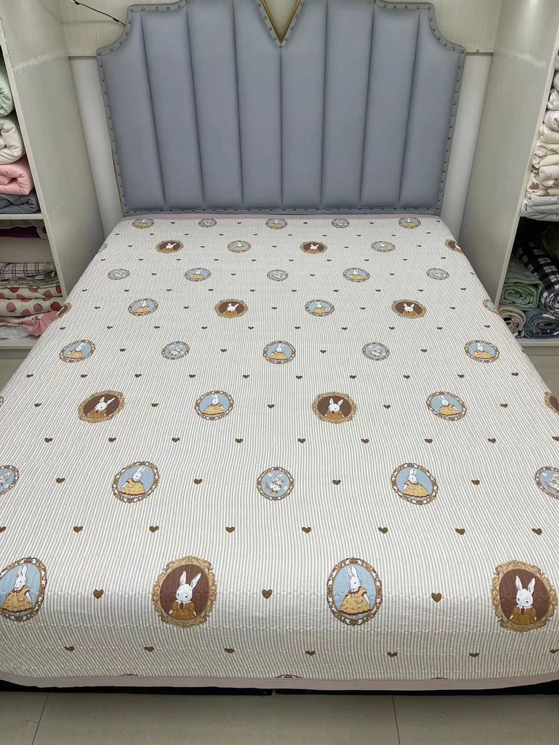 【蒙娜丽兔】200*230双面绗缝亲肤加厚四季软床盖舒适透气