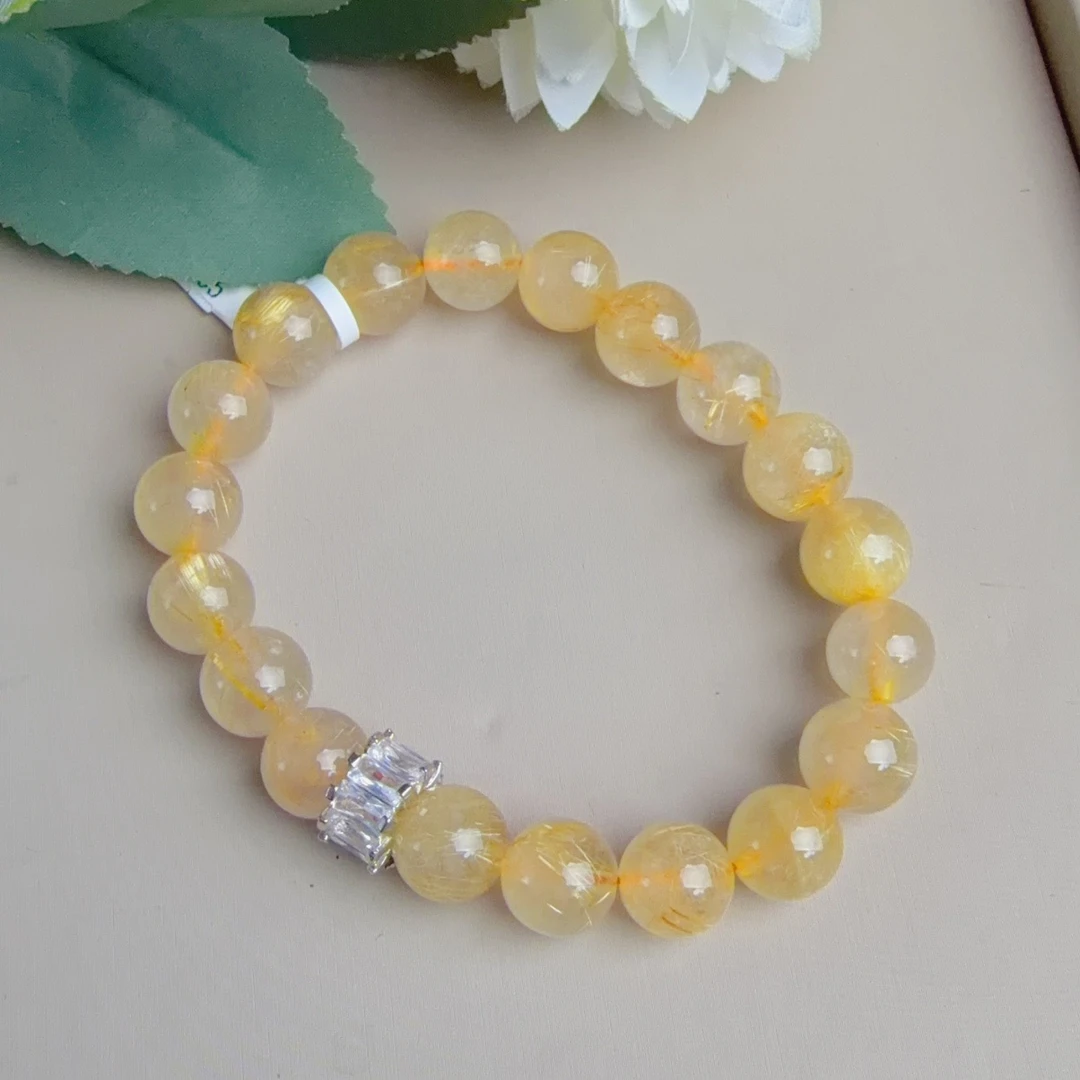 【产品部专享】水晶-金发晶单圈手串简约百搭款多样性发一cg