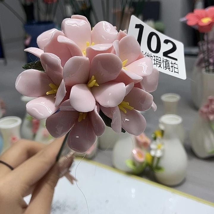 陶瓷纯手工捏花设计