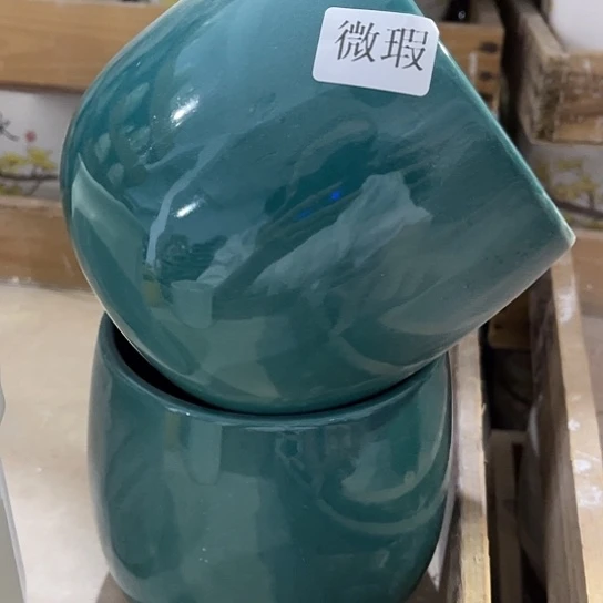 多肉绿植陶瓷花盆9.9包邮，有孔
