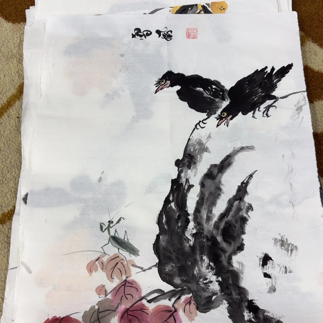 国画小丫小品花鸟