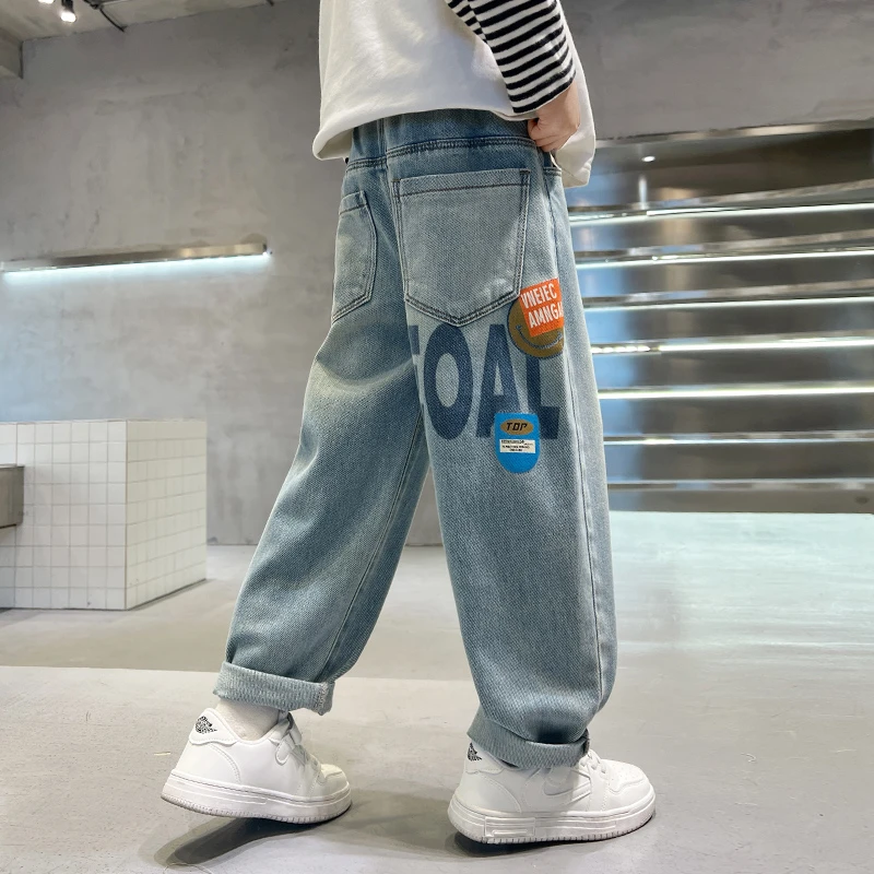 男童秋季牛仔裤2025新款炸街痞帅男孩儿童牛仔裤韩版休闲春秋款