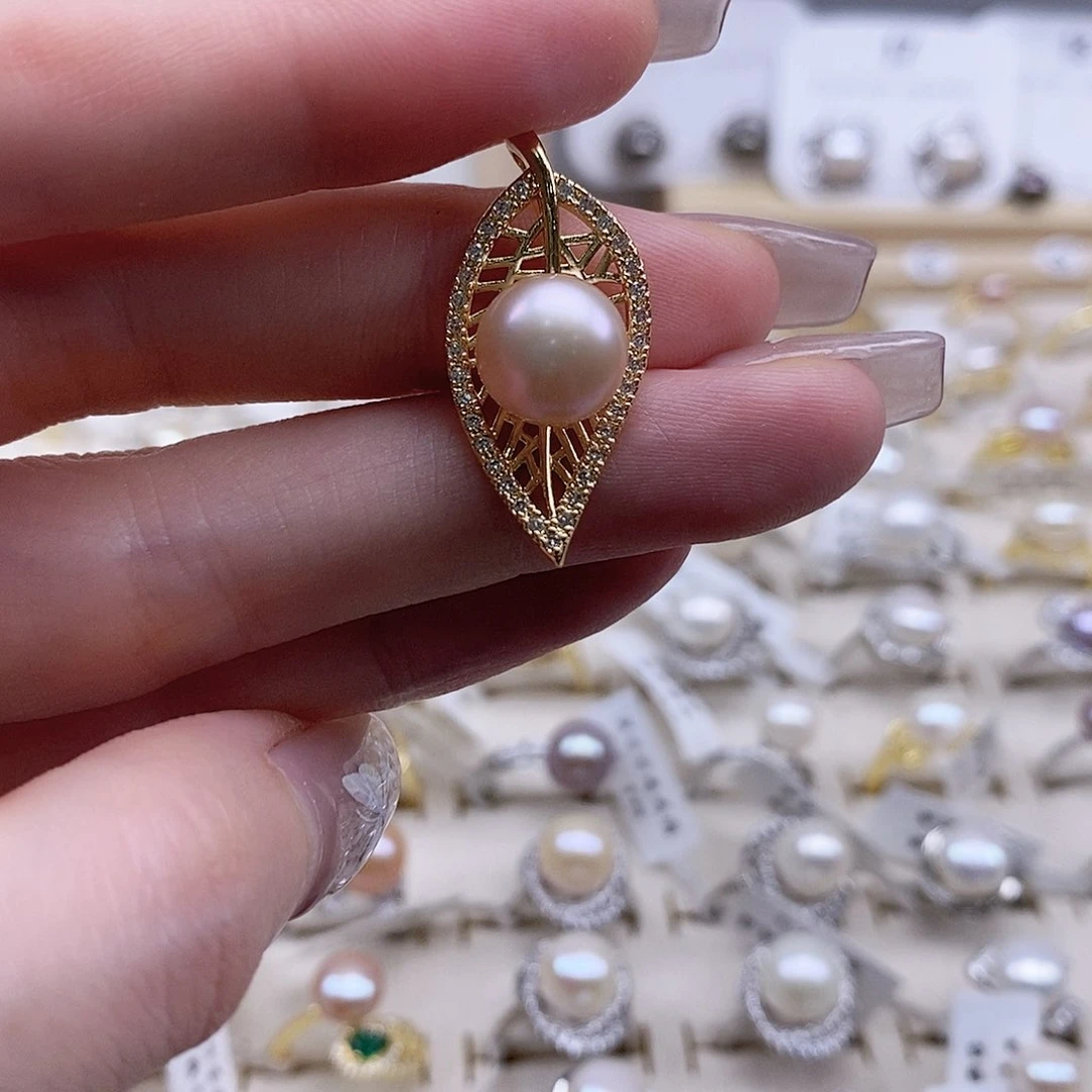 戒指银S925镶嵌淡水珍珠