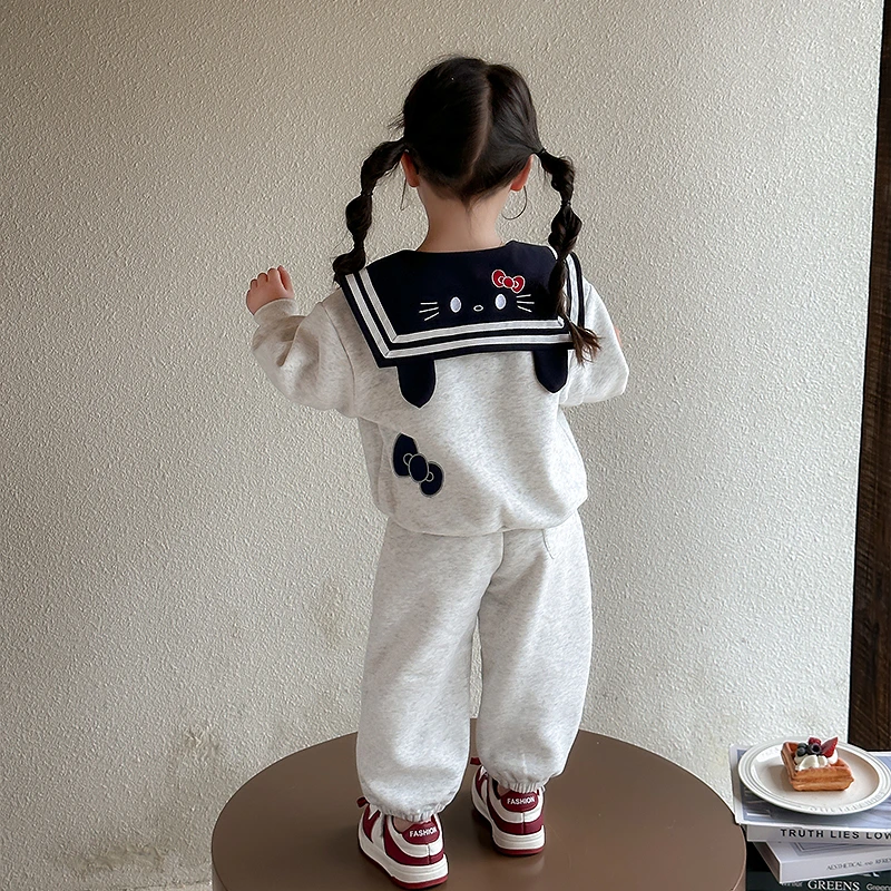 女童学院风套装2025新款儿童春秋装韩版洋气女宝宝春季时髦两件套