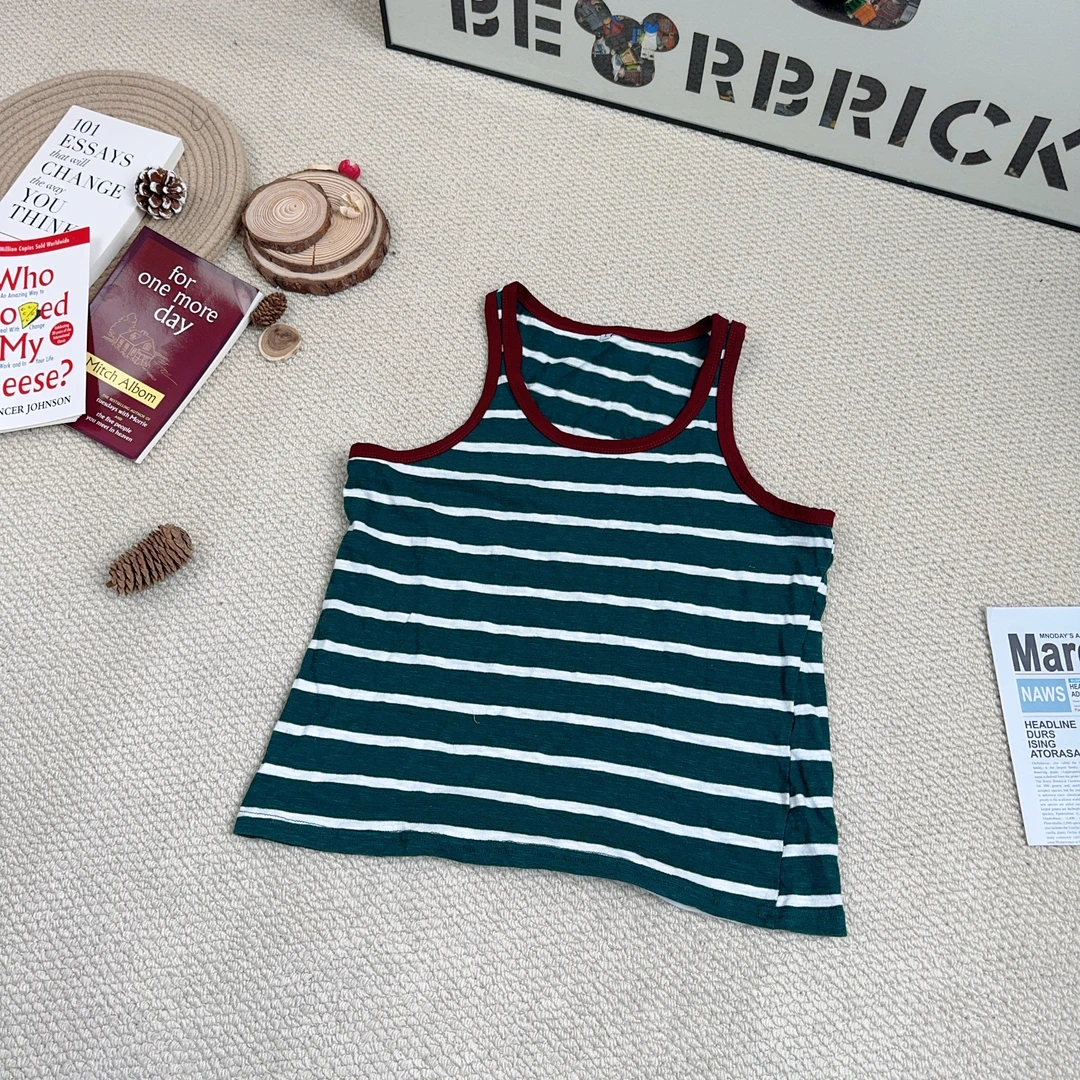 2025春季新款韩版休闲宽松条纹吊带背心8685