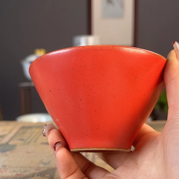 摆件景德柴烧茶杯多人