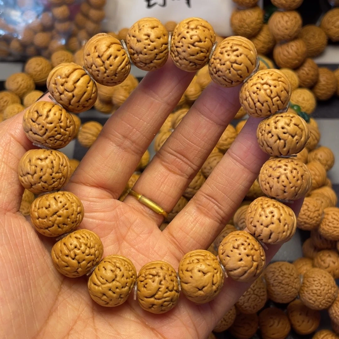 手串桃核17金豆手串