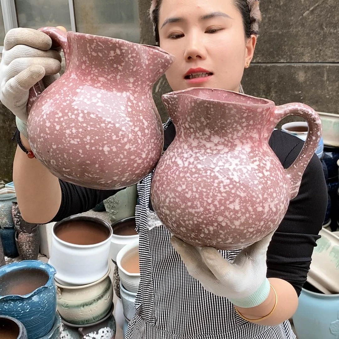 紫砂花盆正品口12高17