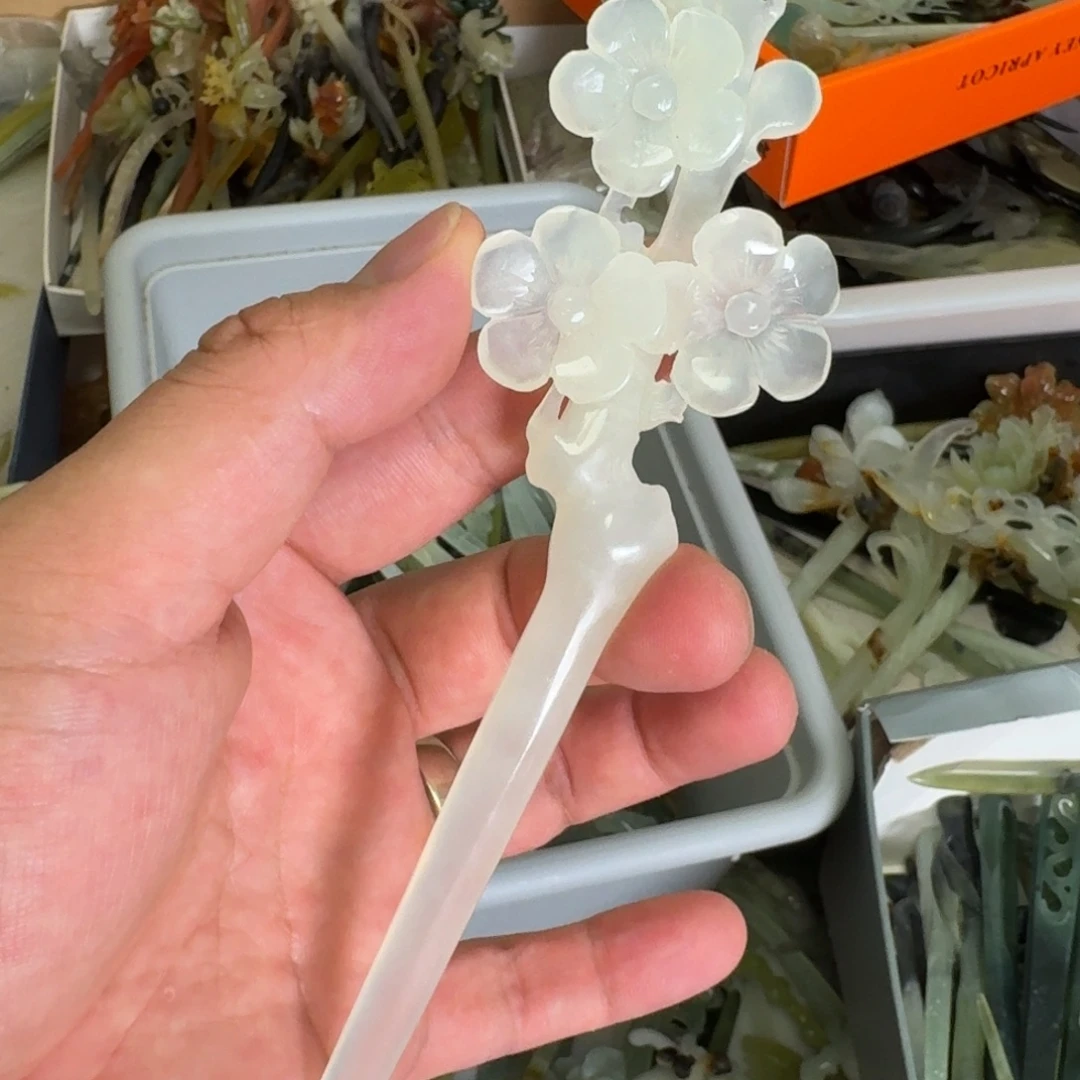 未镶嵌蛇纹石玉发饰