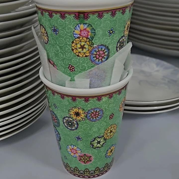 瓷片微瑕珐琅彩可乐杯2个666666