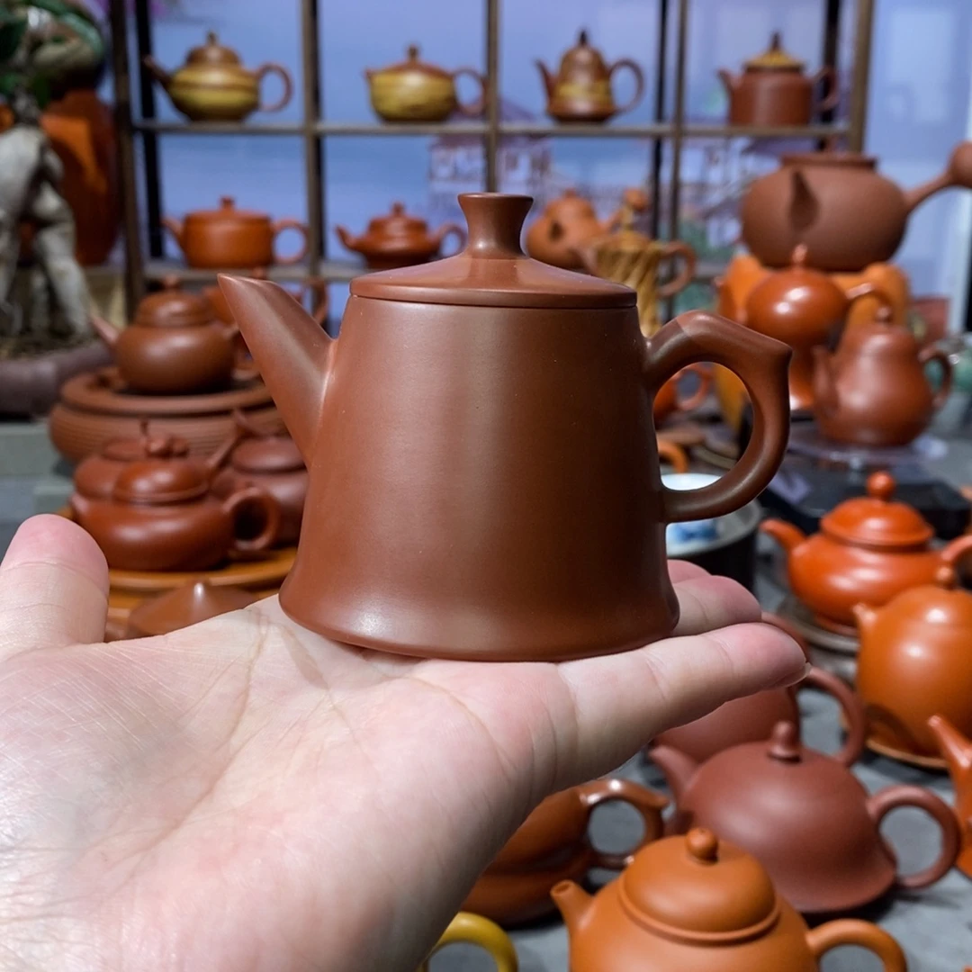 茶壶紫砂章淑煌朱泥凤鸣壶90cc