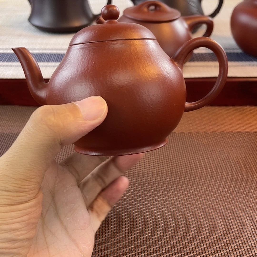 韩***勉紫砂壶原矿大红袍梨形器型