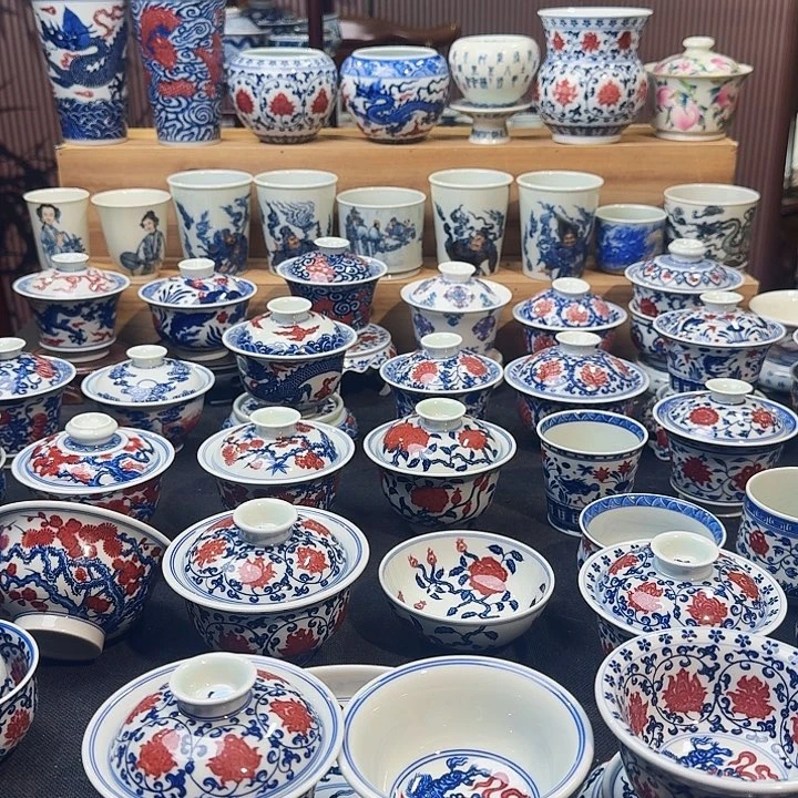 信***）松竹梅三件套手绘原矿