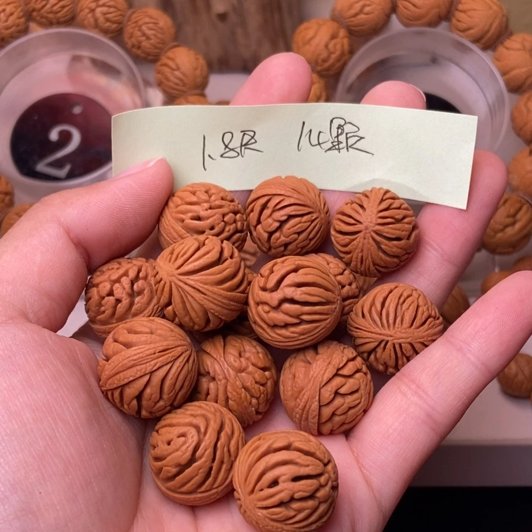 桃核吊坠爱*秦岭龙纹桃核手串14